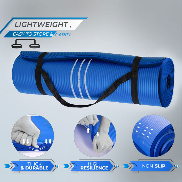 XN8 NBR Yoga Mat 15mm with Carry Strap